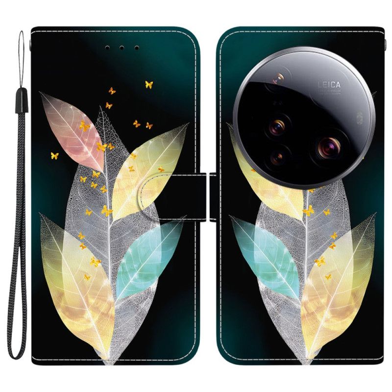 Kožený Kryt Xiaomi 15 Ultra Barevné Listy