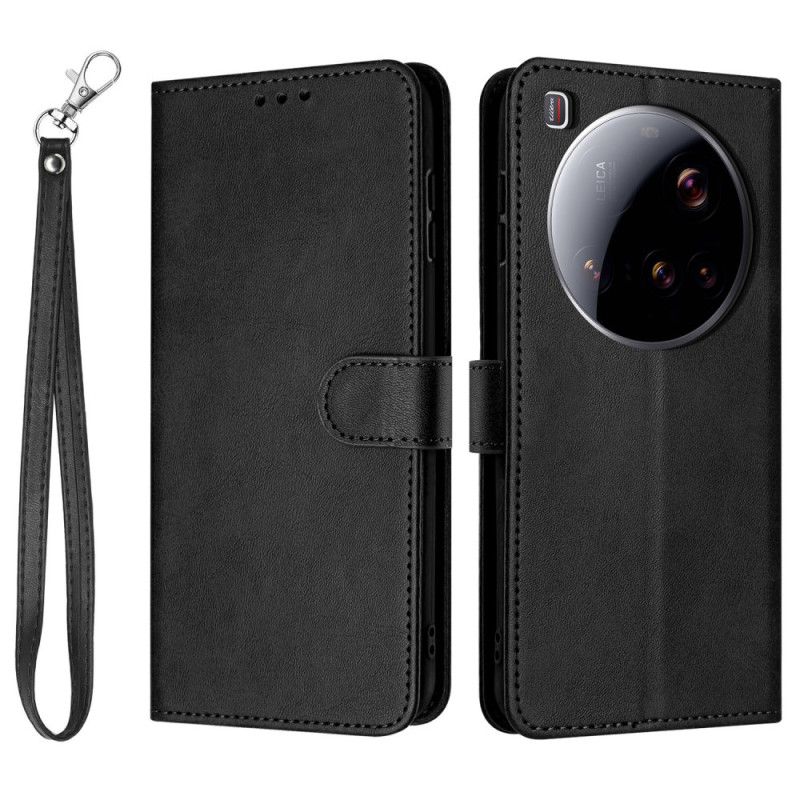 Kožený Kryt Xiaomi 15 Ultra Efekt Koženého Řemínku