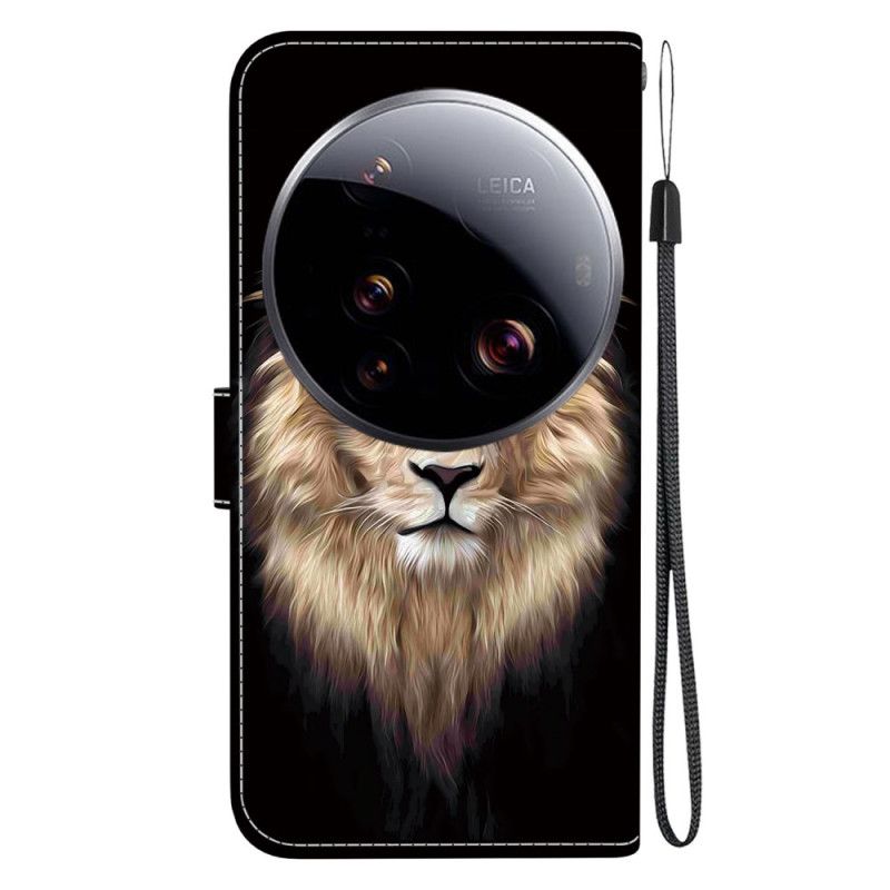 Kožený Kryt Xiaomi 15 Ultra Lví Hlava