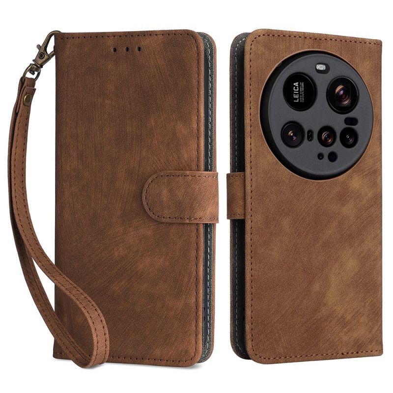 Kožený Kryt Xiaomi 15 Ultra Semišový Efekt Rfid Blokování