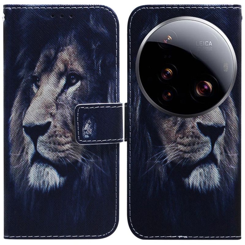 Kožený Kryt Xiaomi 15 Ultra Snící Lev