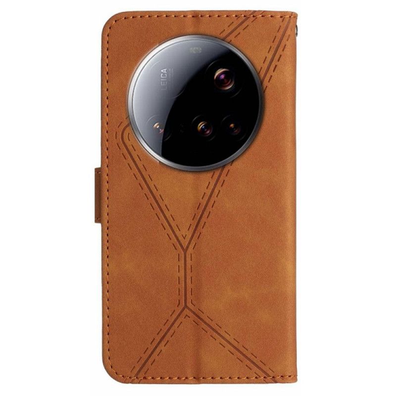 Kožený Kryt Xiaomi 15 Ultra Čáry A Pruhy