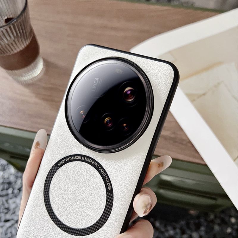Kryt Xiaomi 15 Ultra Kompatibilní S Koženým Efektem Magsafe