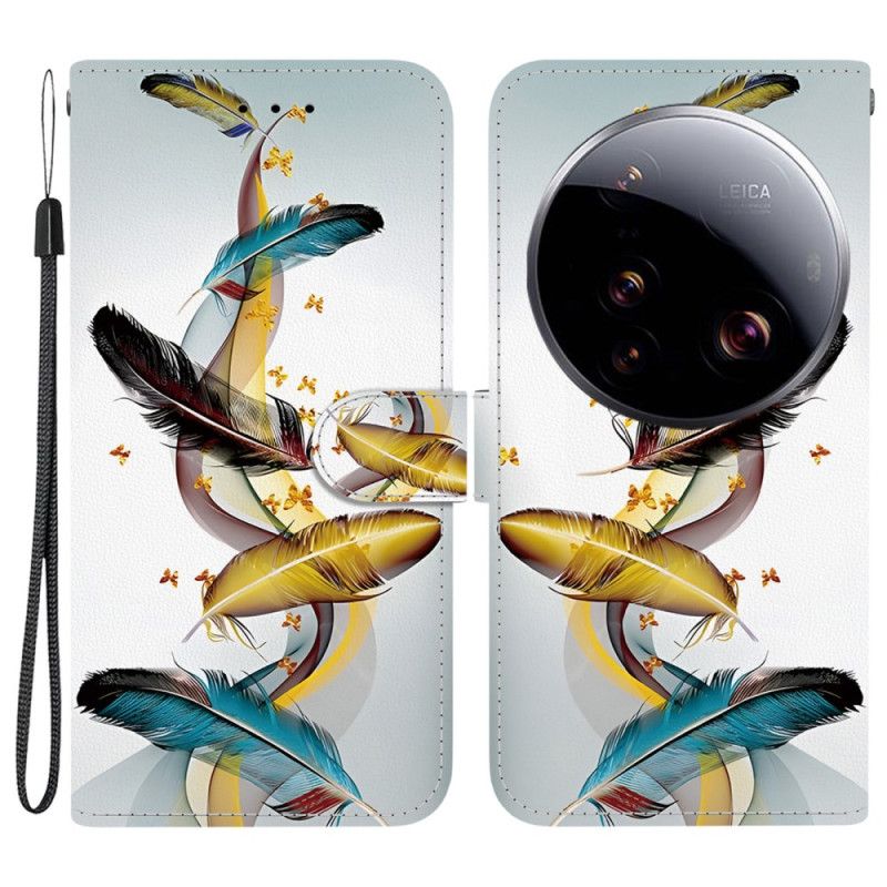 Peněženková Pouzdra Xiaomi 15 Ultra Kryty Na Mobil Barevné Peří