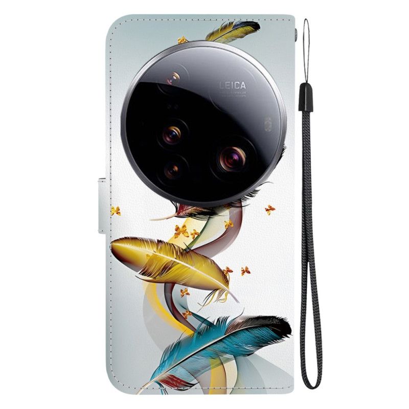 Peněženková Pouzdra Xiaomi 15 Ultra Kryty Na Mobil Barevné Peří