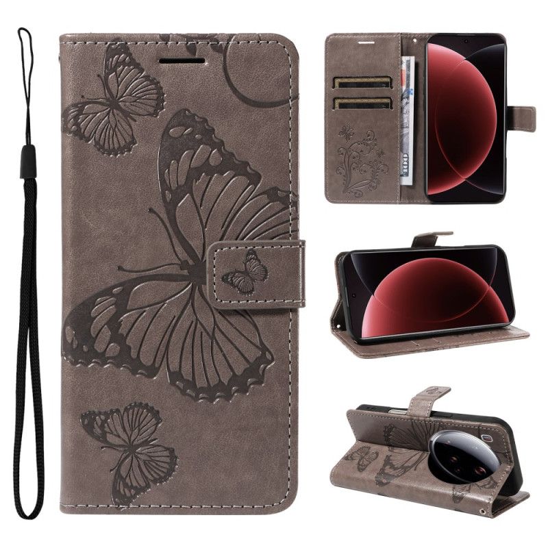 Peněženková Pouzdra Xiaomi 15 Ultra Kryty Na Mobil Obří Motýli