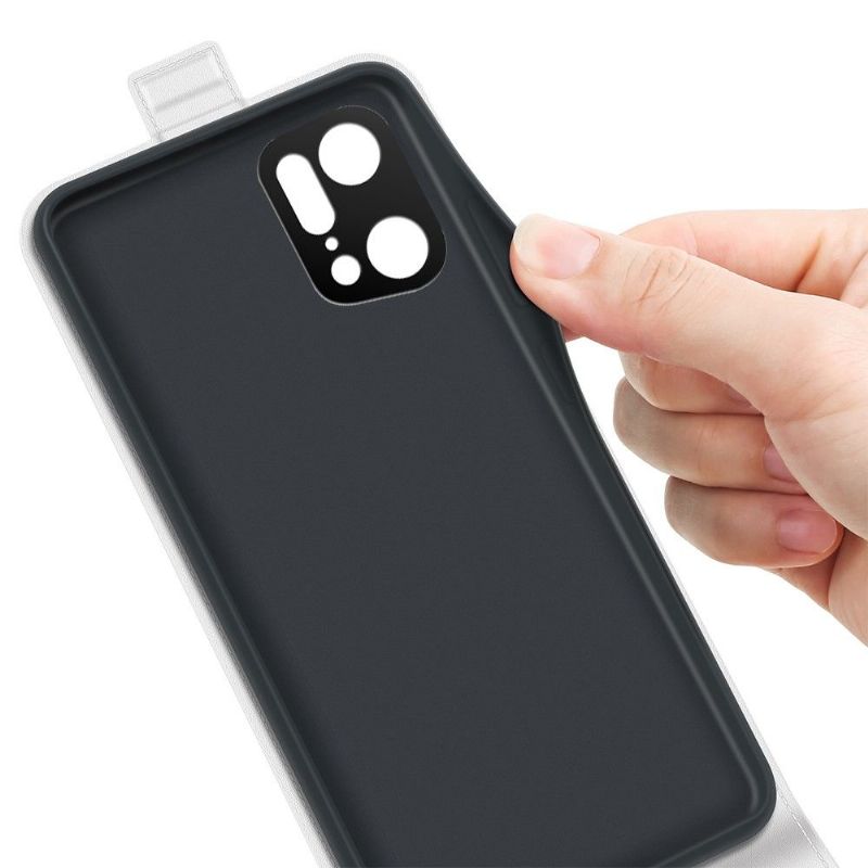 Flipové Pouzdro Na Oppo Find X5 Pro Kožené Pouzdro Vertikální Umělá Kůže
