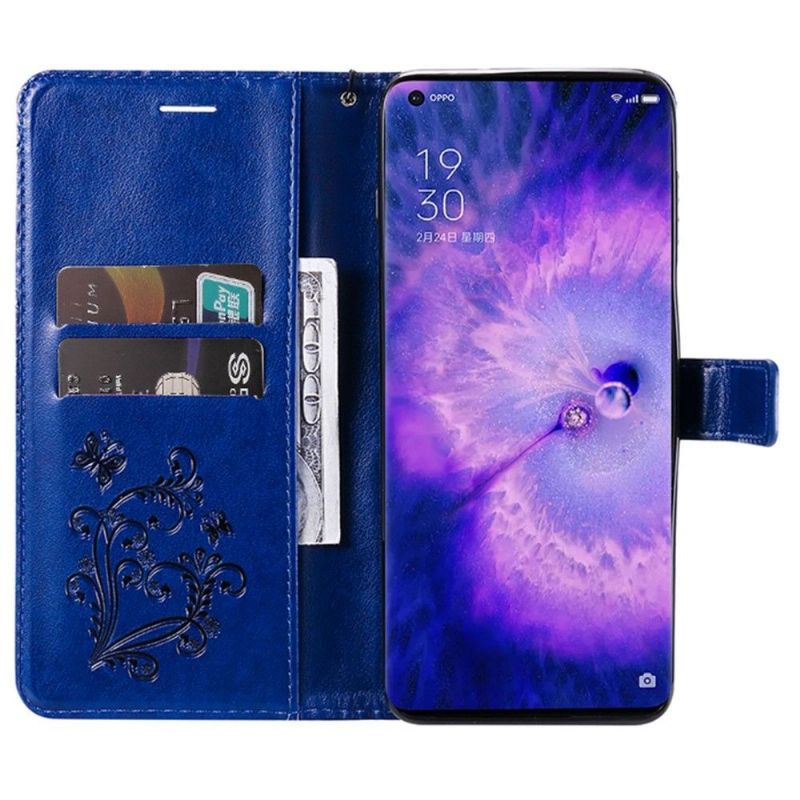 Flipové Pouzdro Na Oppo Find X5 Pro Motýli Podpůrných Funkcí