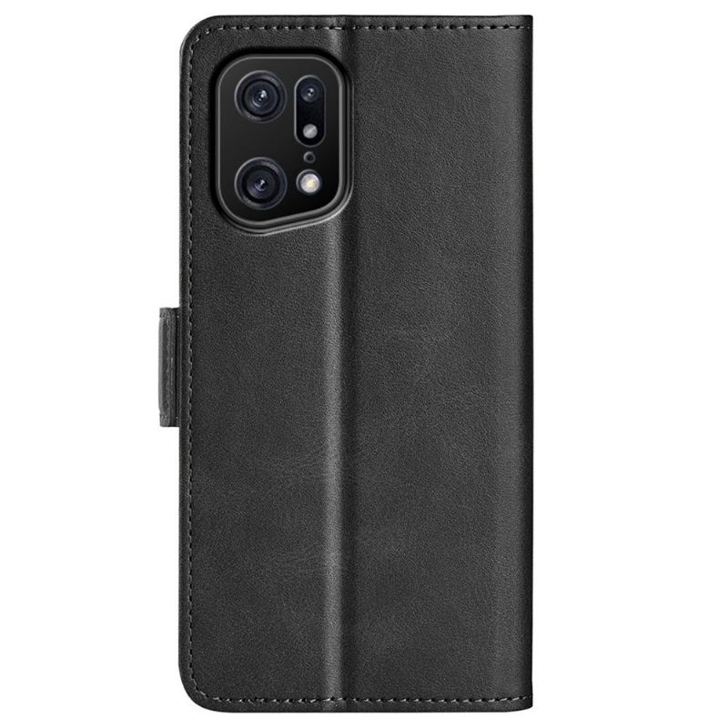 Kožené Pouzdro Folio Na Oppo Find X5 Pro Peněženkové Pouzdro Matný Potah Z Umělé Kůže