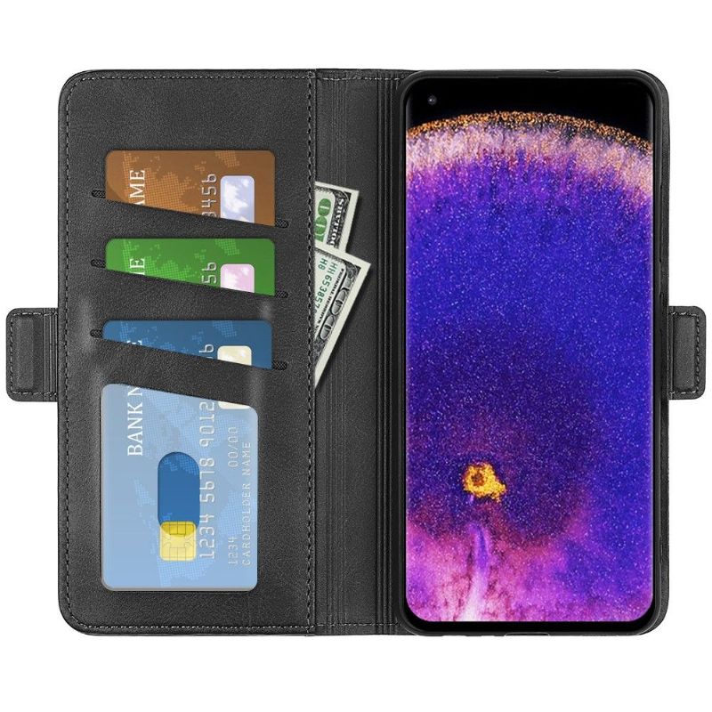 Kožené Pouzdro Folio Na Oppo Find X5 Pro Peněženkové Pouzdro Matný Potah Z Umělé Kůže