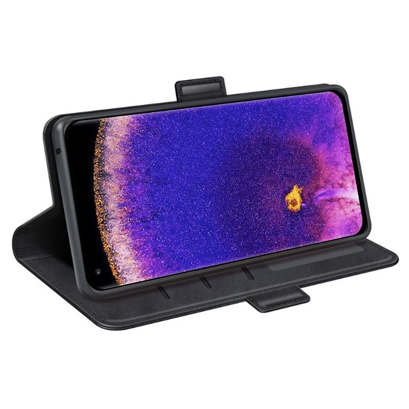 Kožené Pouzdro Folio Na Oppo Find X5 Pro Peněženkové Pouzdro Matný Potah Z Umělé Kůže