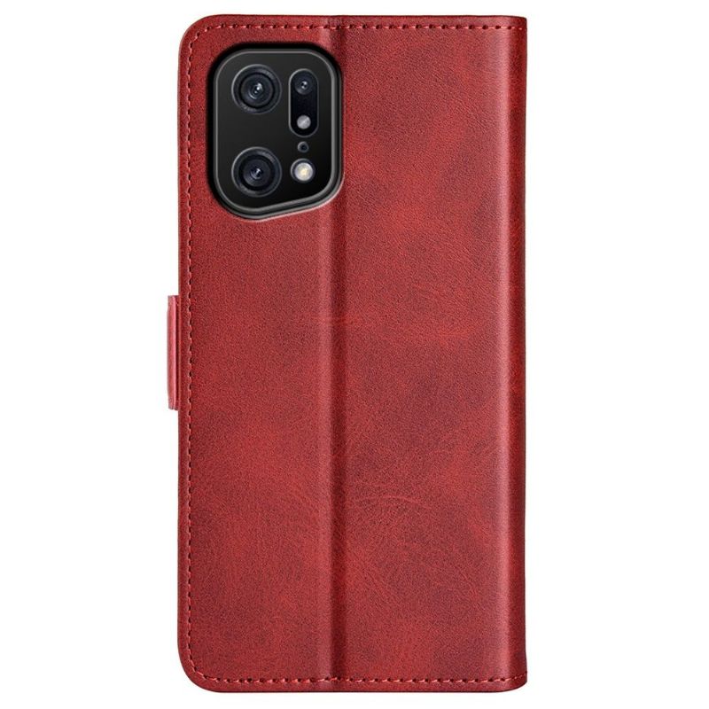 Kožené Pouzdro Folio Na Oppo Find X5 Pro Peněženkové Pouzdro Matný Potah Z Umělé Kůže