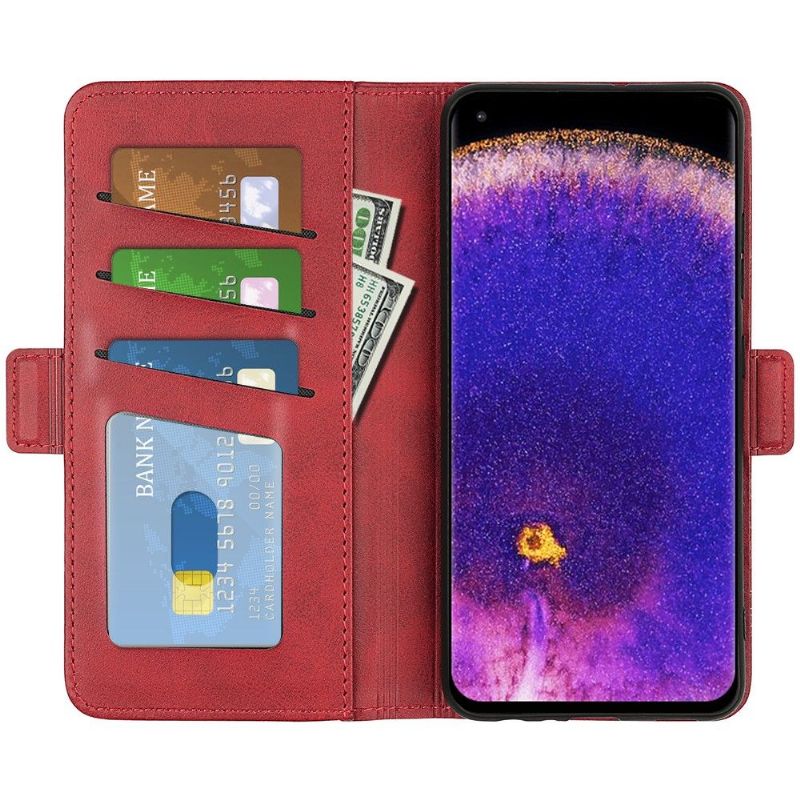 Kožené Pouzdro Folio Na Oppo Find X5 Pro Peněženkové Pouzdro Matný Potah Z Umělé Kůže