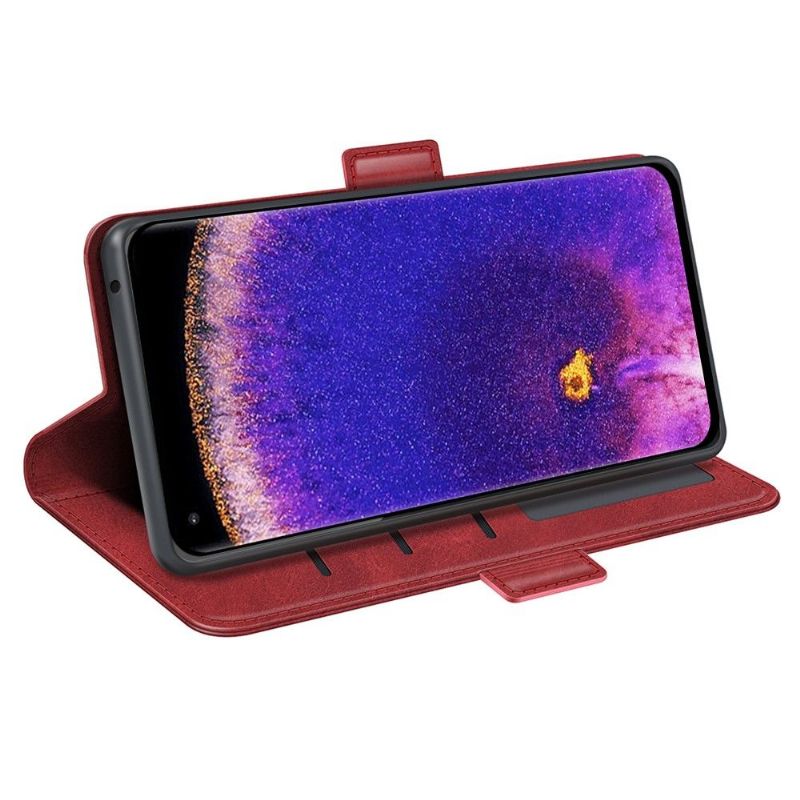 Kožené Pouzdro Folio Na Oppo Find X5 Pro Peněženkové Pouzdro Matný Potah Z Umělé Kůže
