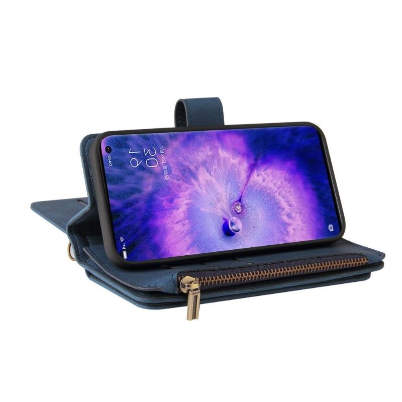 Kožené Pouzdro Na Oppo Find X5 Pro Peněženkové Pouzdro Na Lana