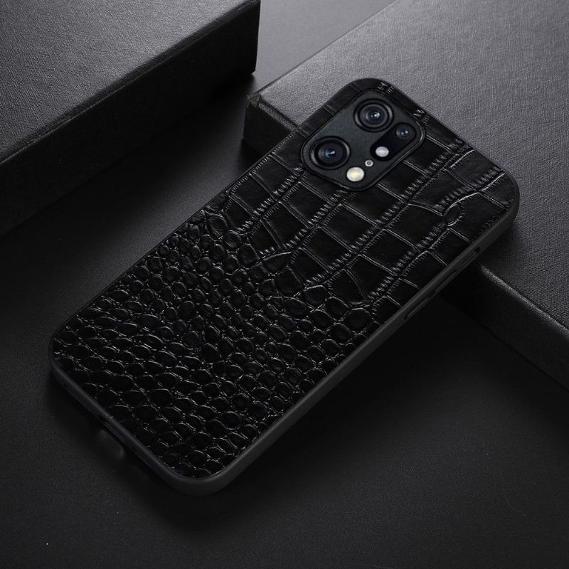 Kryt Na Oppo Find X5 Pro Kůže S Efektem Colette Croc