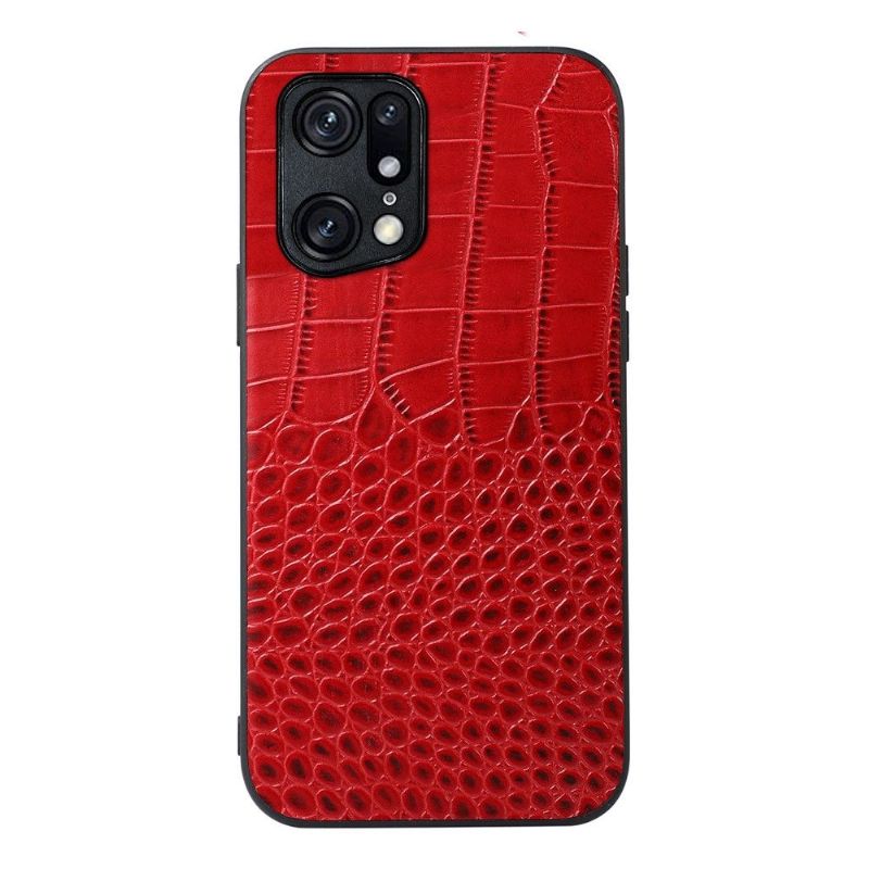 Kryt Na Oppo Find X5 Pro Kůže S Efektem Colette Croc