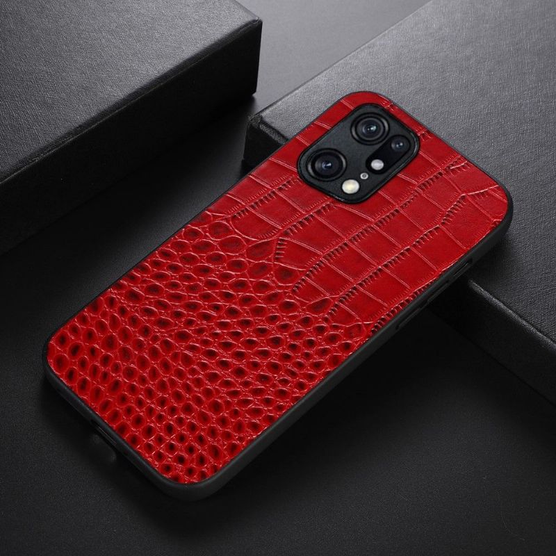 Kryt Na Oppo Find X5 Pro Kůže S Efektem Colette Croc