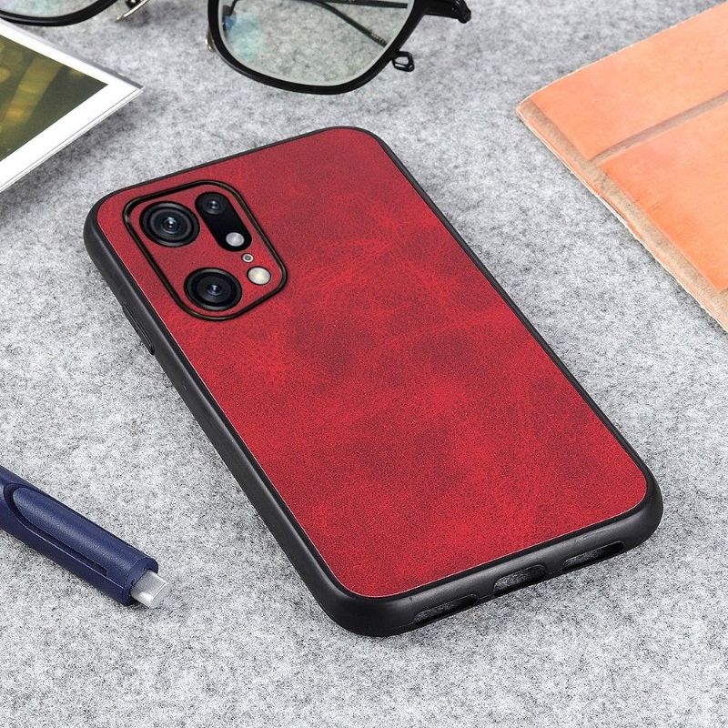 Kryt Na Oppo Find X5 Pro Vintage Umělý Kožený Jazz