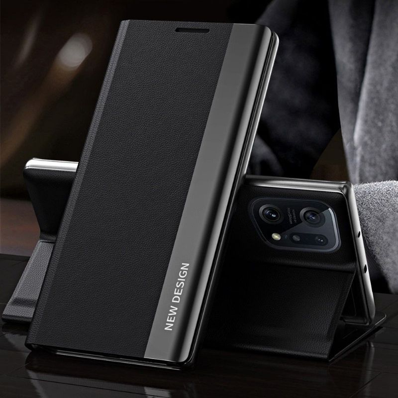 Pouzdra Na Oppo Find X5 Pro Obchodní Magnet S Koženým Efektem