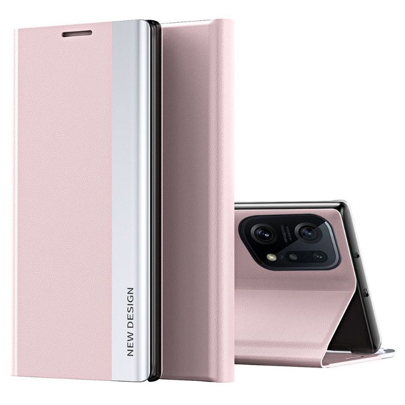 Pouzdra Na Oppo Find X5 Pro Obchodní Magnet S Koženým Efektem