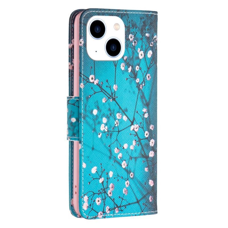 Flipové Pouzdro Na iPhone 15 Kvetoucí Větve