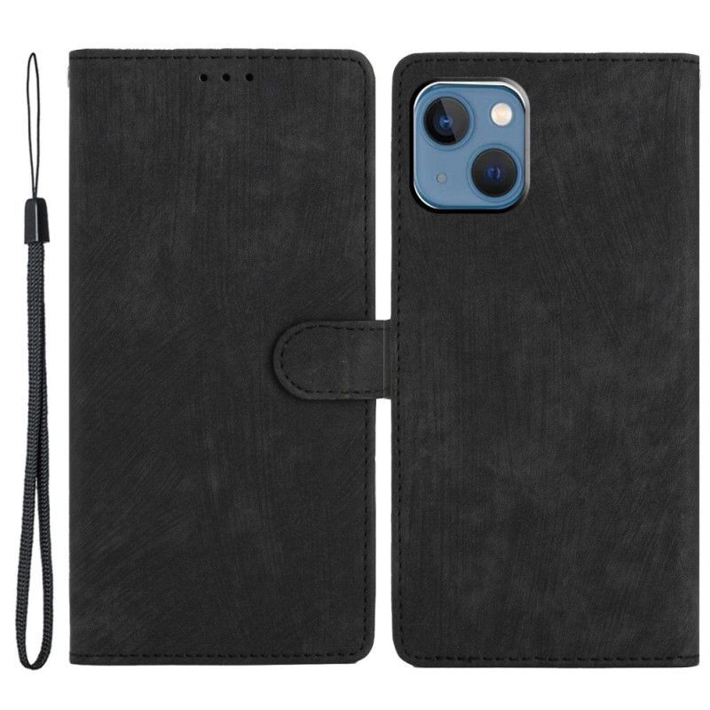 Flipové Pouzdro Na iPhone 15 Na Lana Retro Popruh