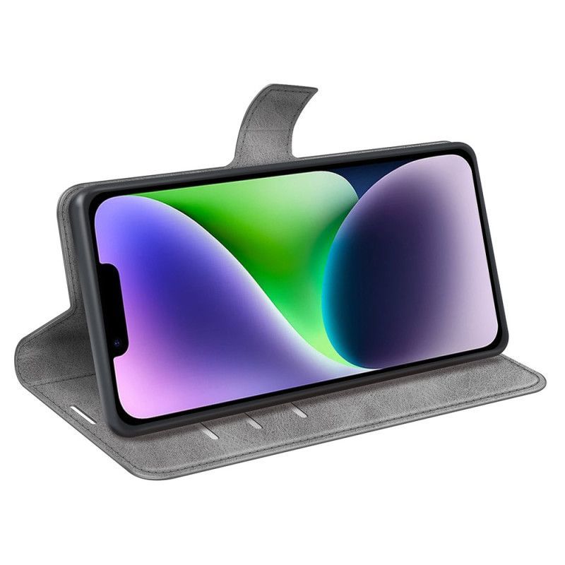 Flipové Pouzdro Na iPhone 15 Styl Kůže