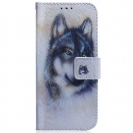 Flipové Pouzdro Na iPhone 15 Vlčí Akvarel