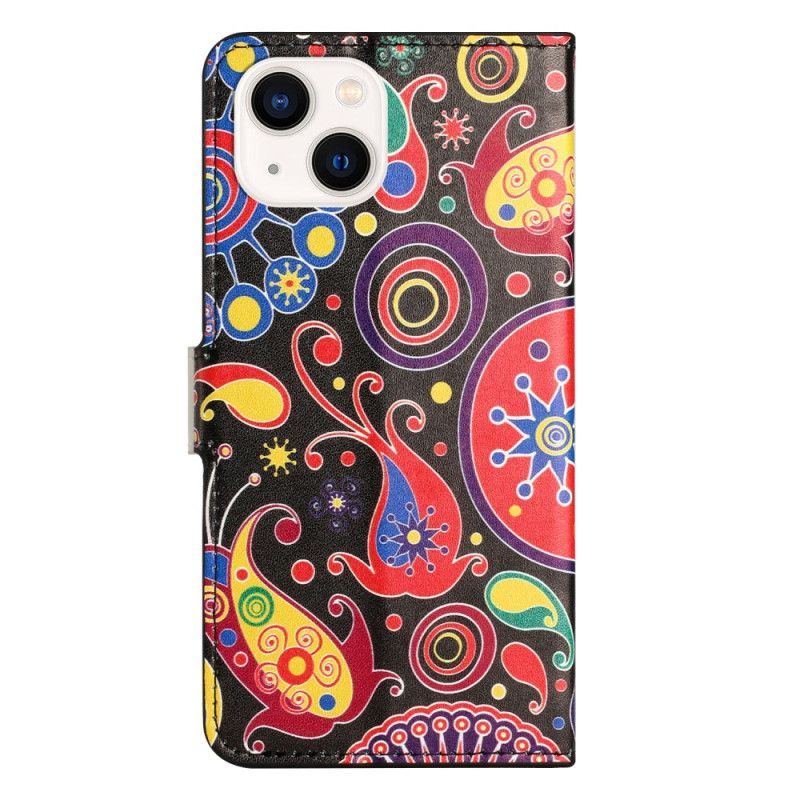 Flipové Pouzdro Na iPhone 15 Vzor Galaxie