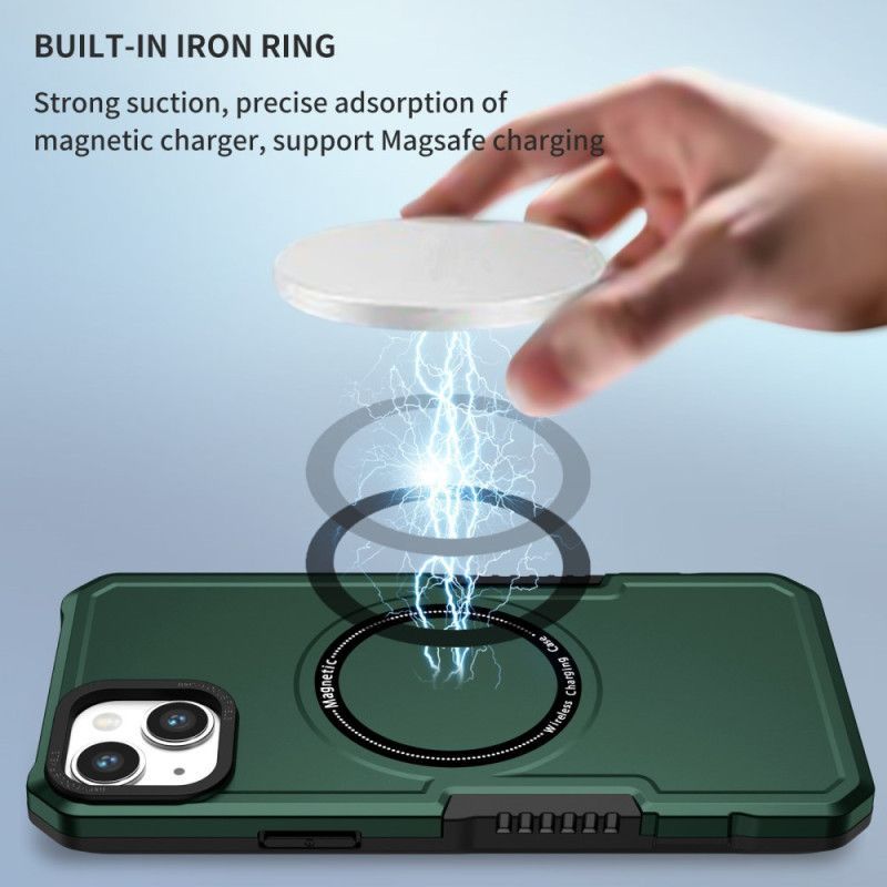 Kryt Na iPhone 15 Kožený Styl Magsafe Kompatibilní