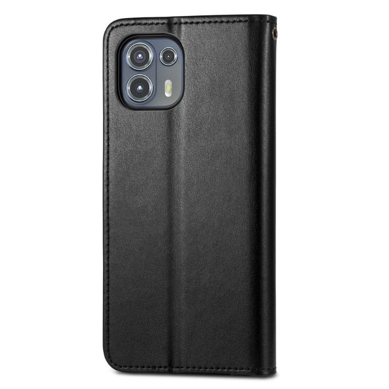 Flipové Pouzdro Na Motorola Edge 20 Lite Držák Na Karty Z Umělé Kůže Indila
