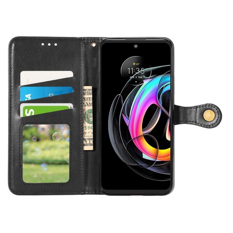 Flipové Pouzdro Na Motorola Edge 20 Lite Držák Na Karty Z Umělé Kůže Indila