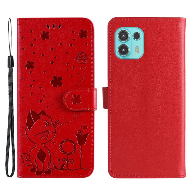 Flipové Pouzdro Na Motorola Edge 20 Lite Ilustrace Kočky
