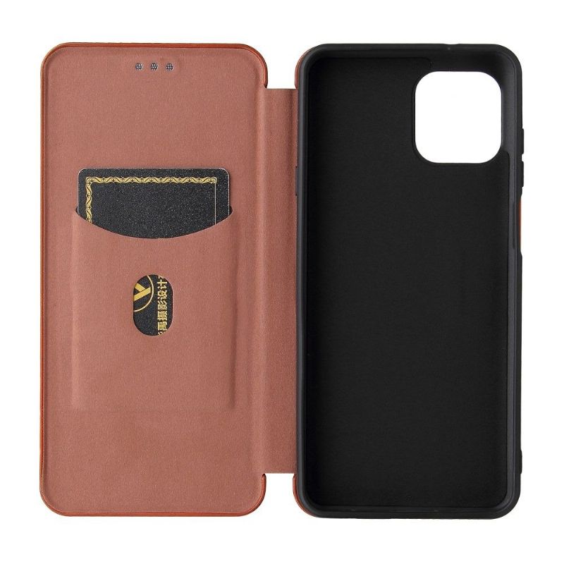 Flipové Pouzdro Na Motorola Edge 20 Lite Koženka Z Uhlíkových Vláken