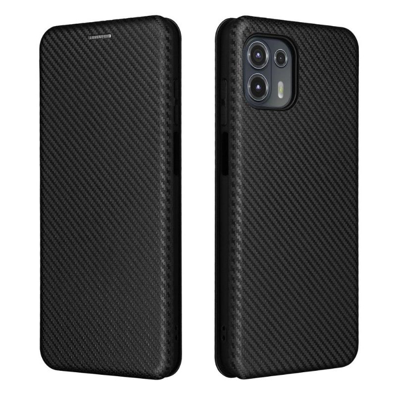 Flipové Pouzdro Na Motorola Edge 20 Lite Koženka Z Uhlíkových Vláken