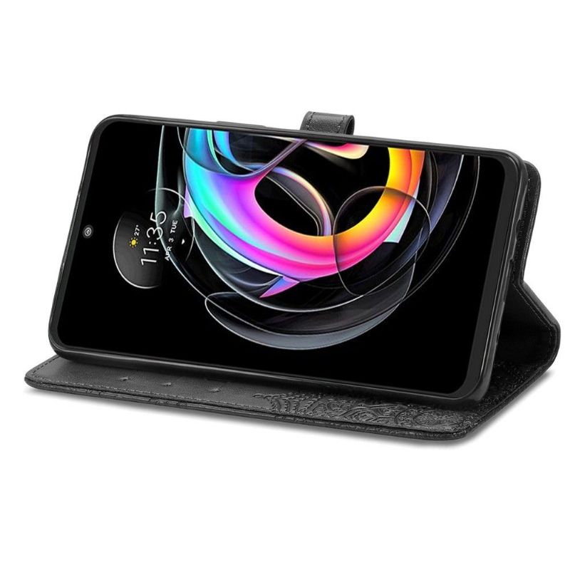 Flipové Pouzdro Na Motorola Edge 20 Lite Mandala Reliéf Z Umělé Kůže