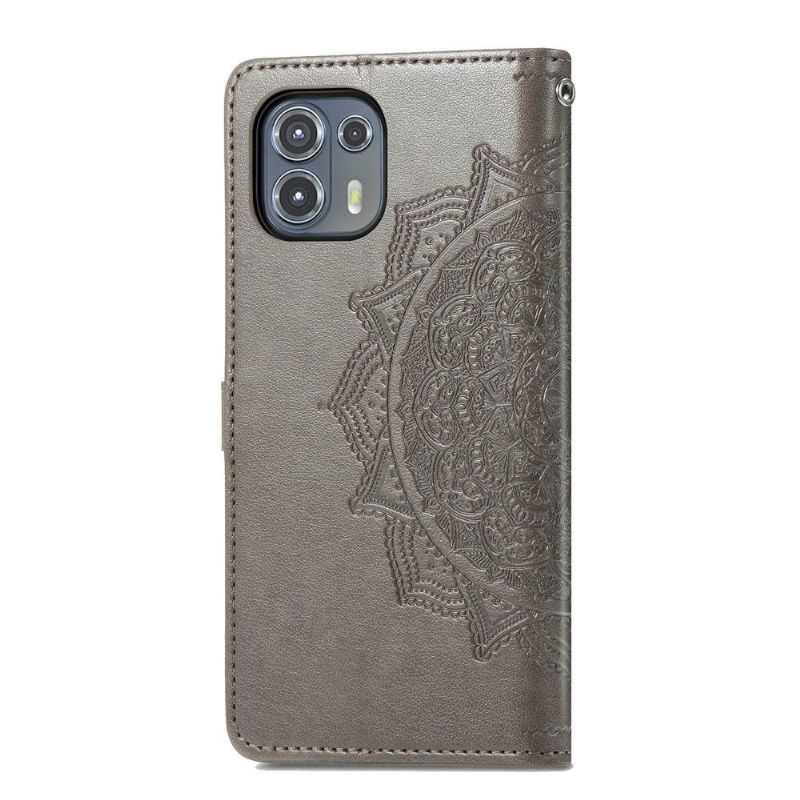 Flipové Pouzdro Na Motorola Edge 20 Lite Mandala Reliéf Z Umělé Kůže