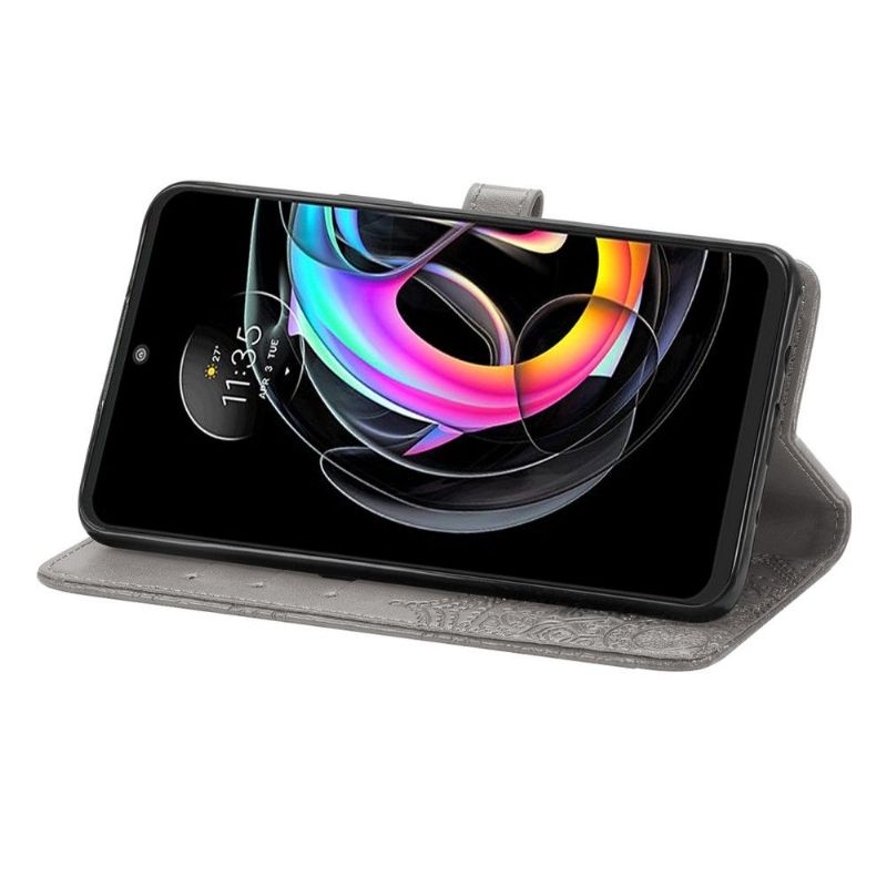 Flipové Pouzdro Na Motorola Edge 20 Lite Mandala Reliéf Z Umělé Kůže