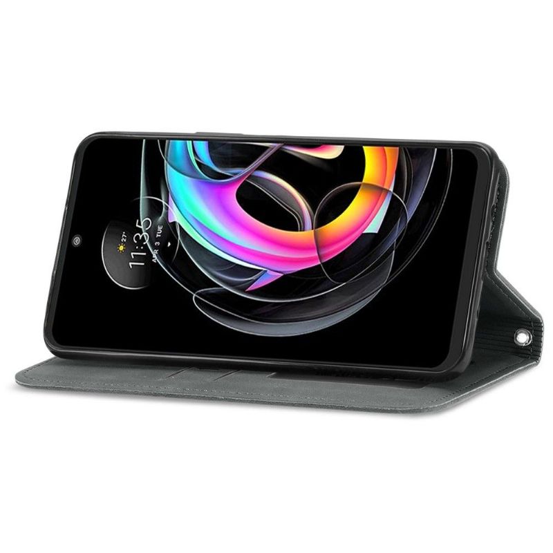 Flipové Pouzdro Na Motorola Edge 20 Lite Obchodní Retro