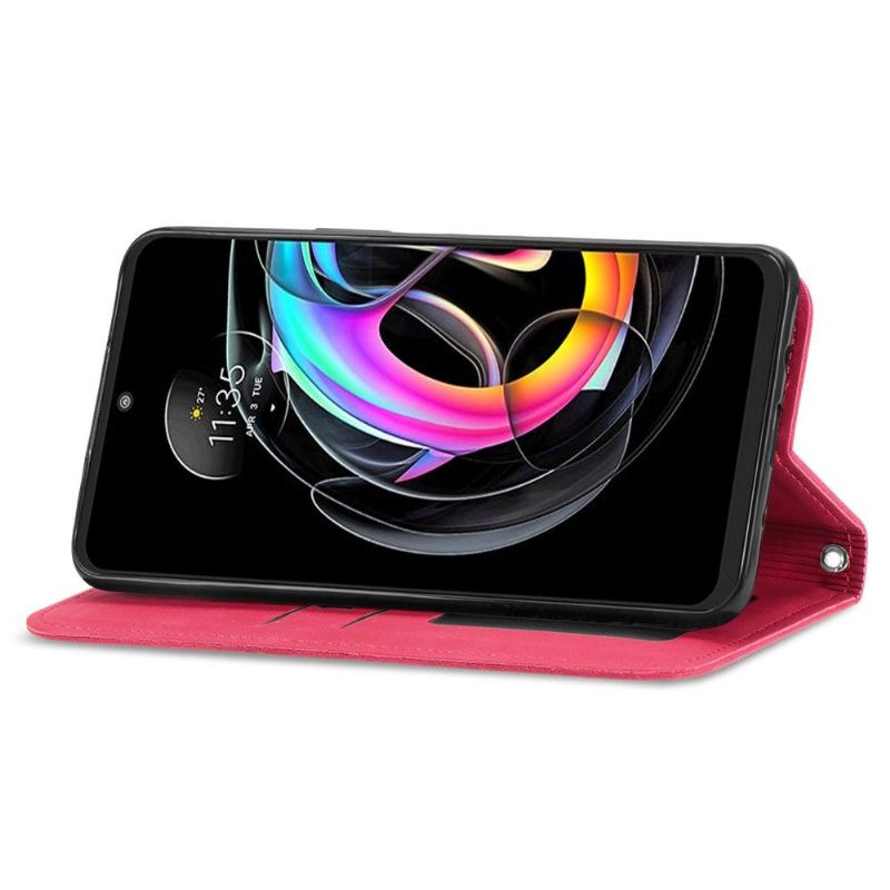 Flipové Pouzdro Na Motorola Edge 20 Lite Obchodní Retro