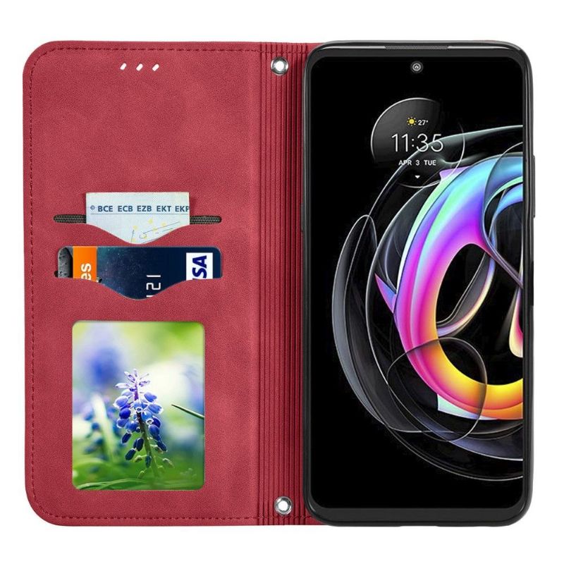 Flipové Pouzdro Na Motorola Edge 20 Lite Obchodní Retro