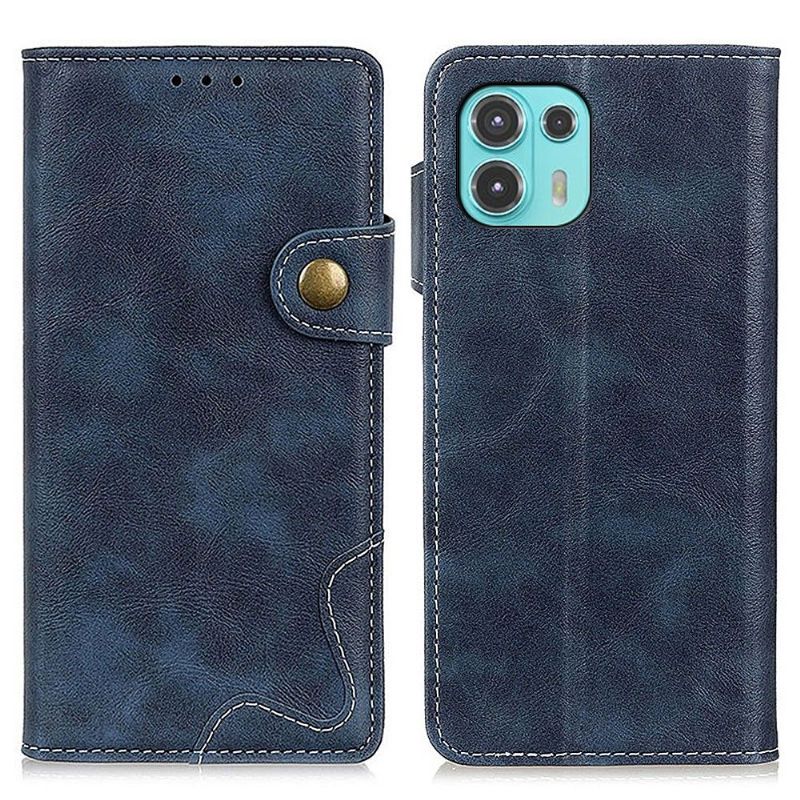 Flipové Pouzdro Na Motorola Edge 20 Lite Odkryté Švy Ve Tvaru S