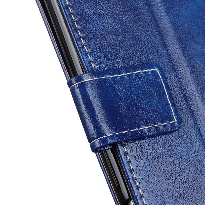 Flipové Pouzdro Na Motorola Edge 20 Lite Prošívání S Luxusním Koženým Efektem