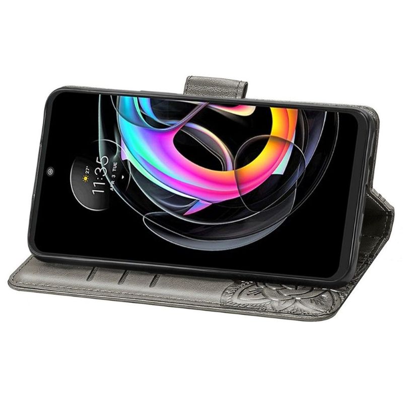 Flipové Pouzdro Na Motorola Edge 20 Lite Reliéfní Motýl