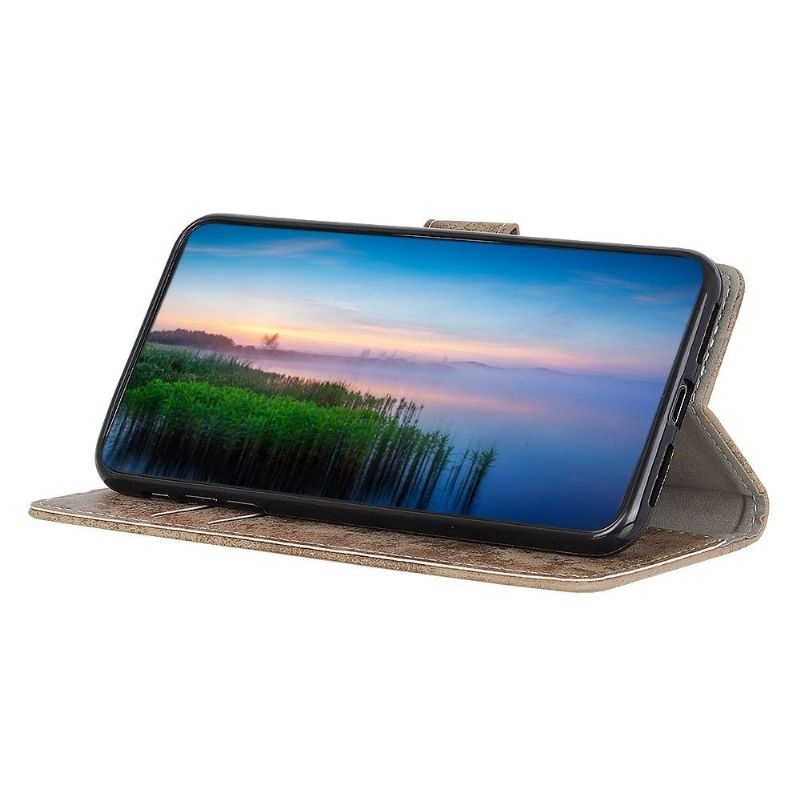 Flipové Pouzdro Na Motorola Edge 20 Lite Vintage Umělá Kůže Cyrius