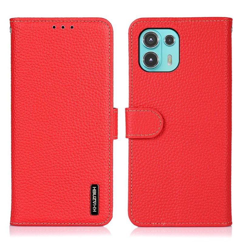 Flipové Pouzdro Na Motorola Edge 20 Lite Zrnitá Kůže Khazneh