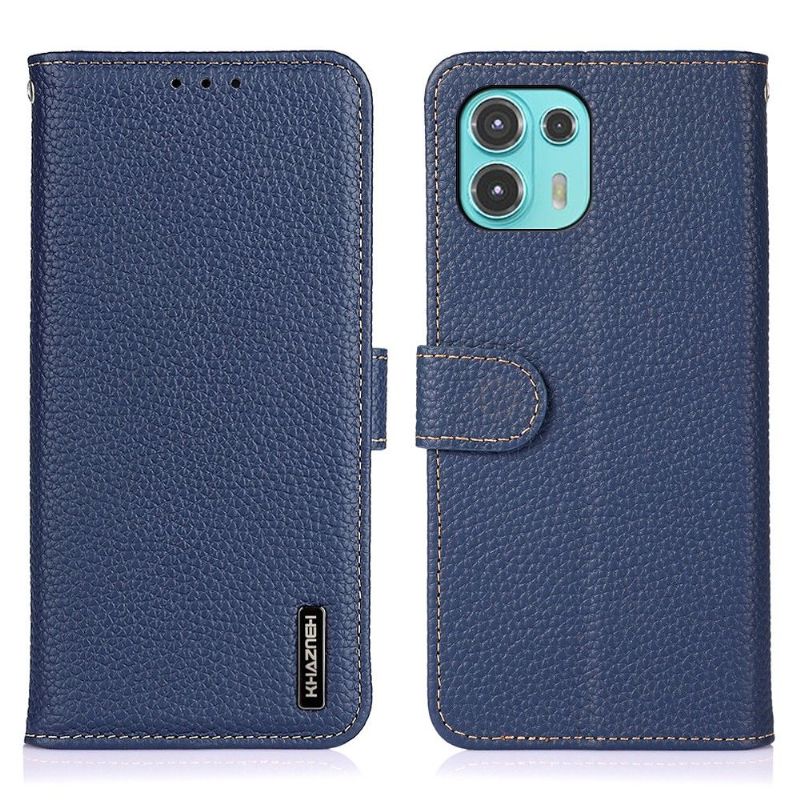 Flipové Pouzdro Na Motorola Edge 20 Lite Zrnitá Kůže Khazneh