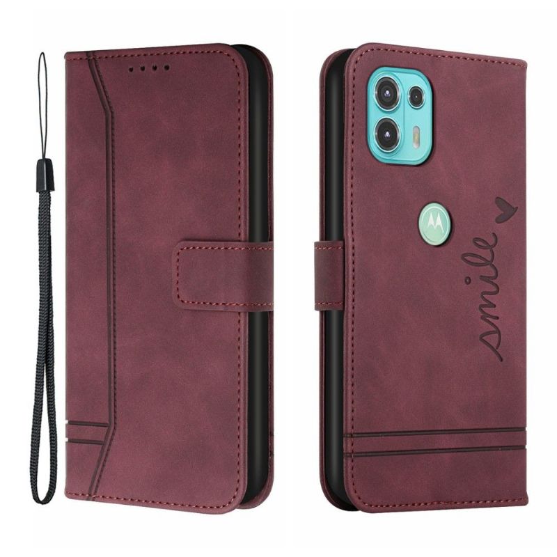 Flipové Pouzdro Na Motorola Edge 20 Lite Čáry Úsměvu