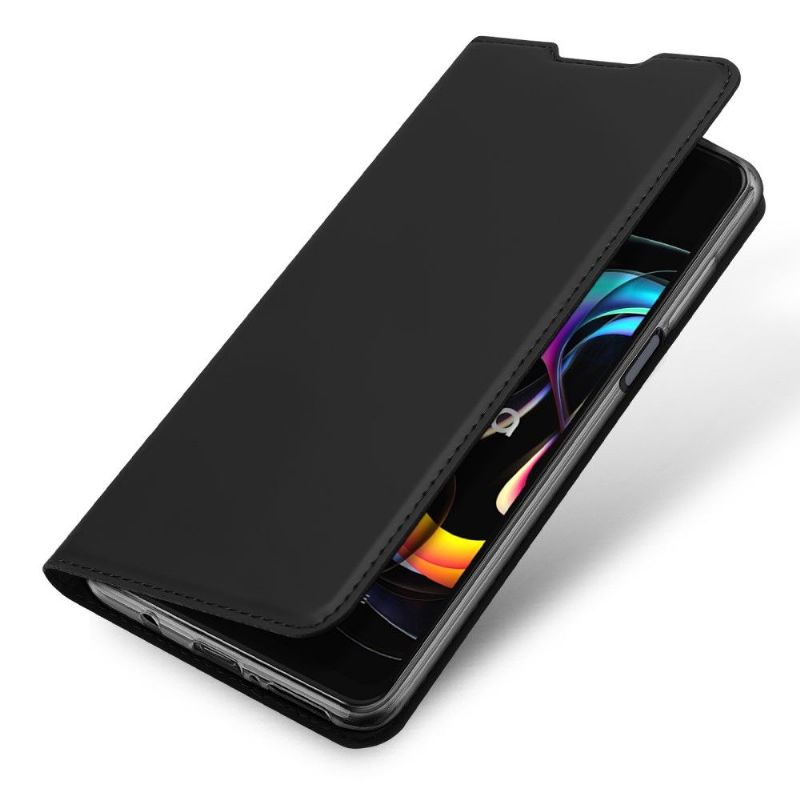 Kožené Pouzdro Folio Na Motorola Edge 20 Lite Obchodní Saténový Efekt